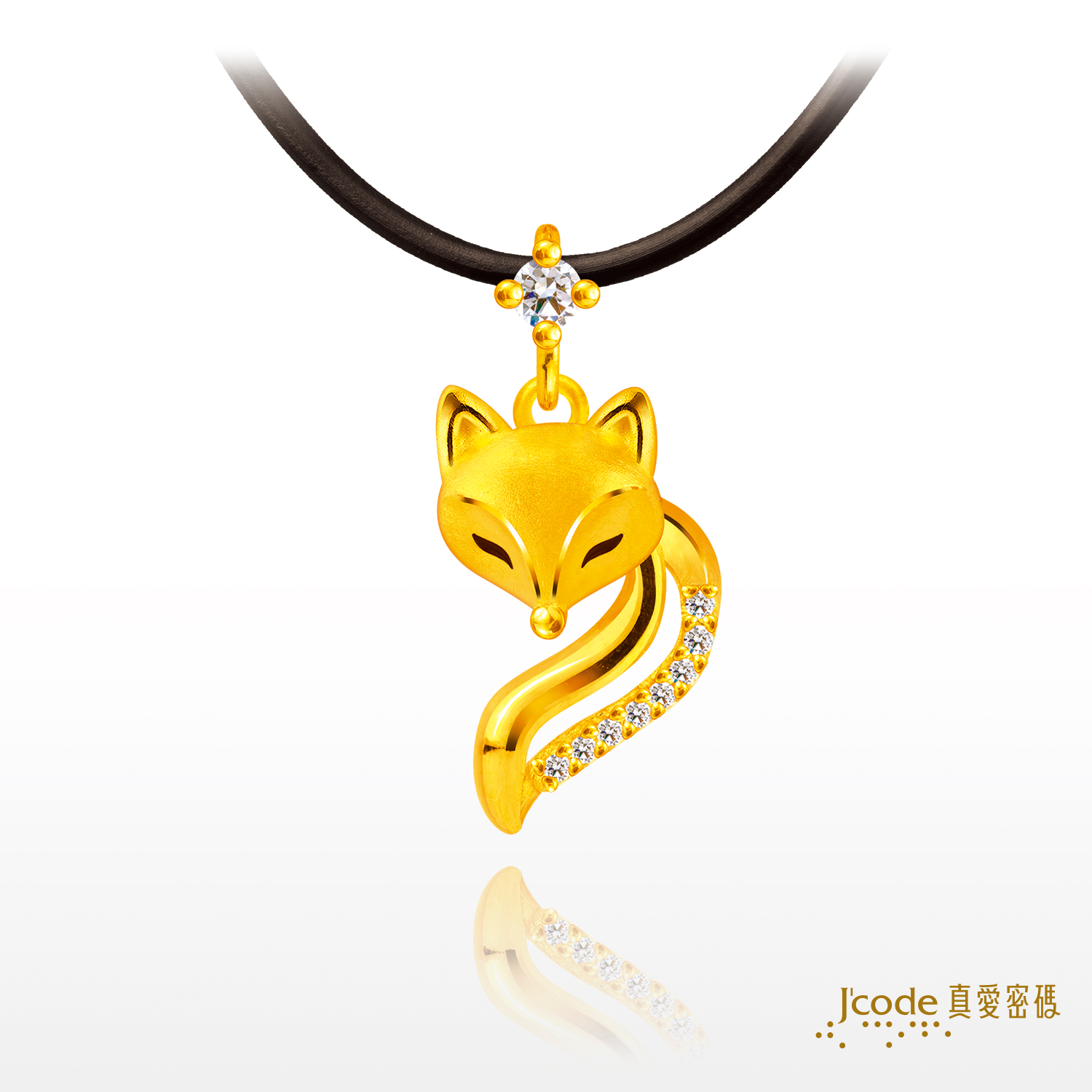美狐仙 ( 鋯石 ) - 黃金墜子