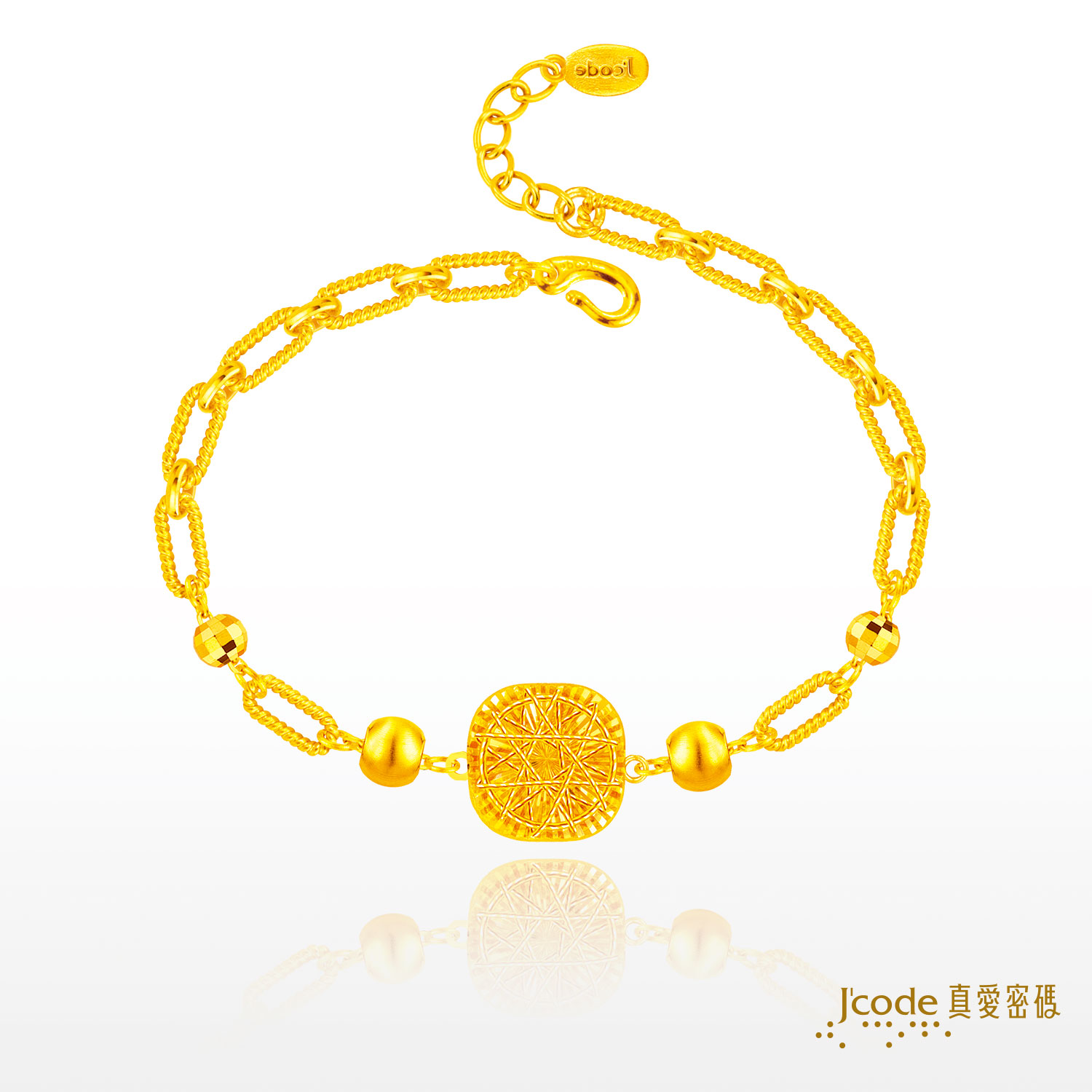 閃耀方糖 ( 金絲 )-黃金手鍊